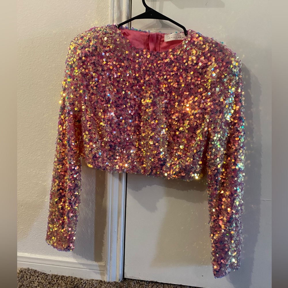 American threads sequin top
